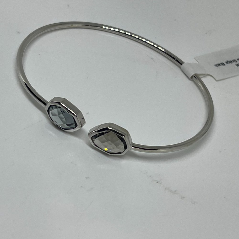 Real Simple Style Sterling Silver .925 silver w/Rhodium Dainty Bangle Bracelet
